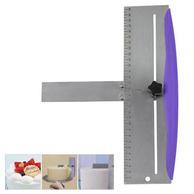 Cake Scraper Adjustable Height Easy To Assemble Stainless Steel Manual Cream Smoother Scraper Baking Tool Kitchen Gadget