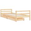 Children S Bed with Drawers 80x200 Cm Solid Pine Wood