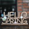 Wooden Charming Letter Figurines For Easter Holiday Decor And Atmosphere Festive