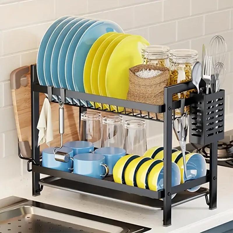 Nordic Foldable Double-Layer Dish Drying Rack