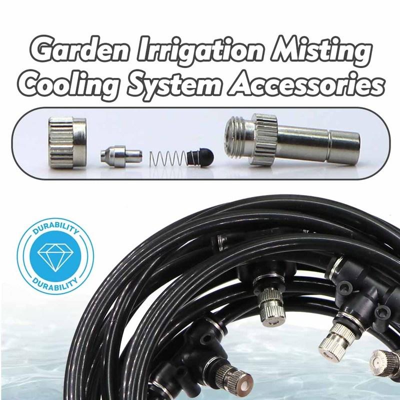 6mm Low Pressure Misting Nozzles 0.15-0.8mm Fine Atomizer Sprayer Slip Lock Quick for Garden Irrigation Humidification Cooling