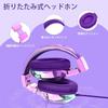Kids' Headset with Microphone, 8594 Decibels Safety Volume Limit, Foldable Headband Design, Tangle-Free Cable and Shared Interface, Cute Design,