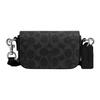 CANVAS Coated Canvas With Horizontal Grain Leather Crossbody Bags Mini Men's Black CCX26-OY2