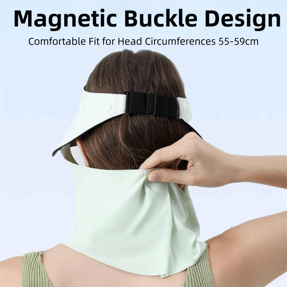 Hohle Oberseite Outdoor Sonnenhut UV-Schutz Eis Seide Gesichtsabdeckung Magnetischer Sonnenhut Sonnenschutz