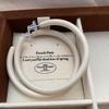 Classic Leather Metal Large Circle Earrings Women'S Niche Design Sense Advanced Temperament Small Fragrant Wind Earrings Earrings