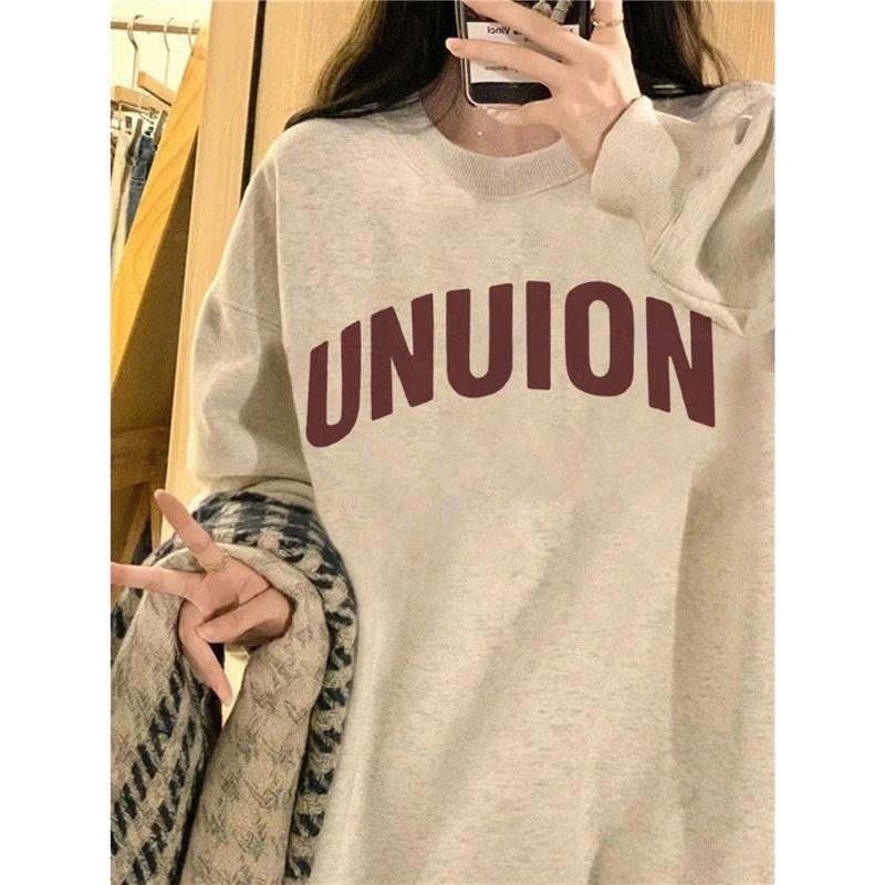 Unisex Crewneck Sweatshirt Geometric Print Casual Top Teens Early