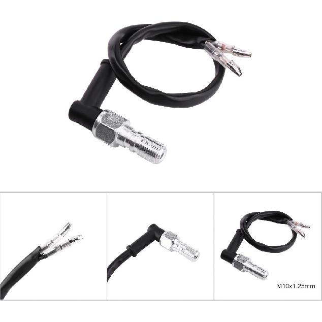 Motorcycle Brake Light Switch, Universal Motorcycle Rear Set Hydraulic Brake Light Switch with Washers M10x1.25 M10x1 (M10x1.25)