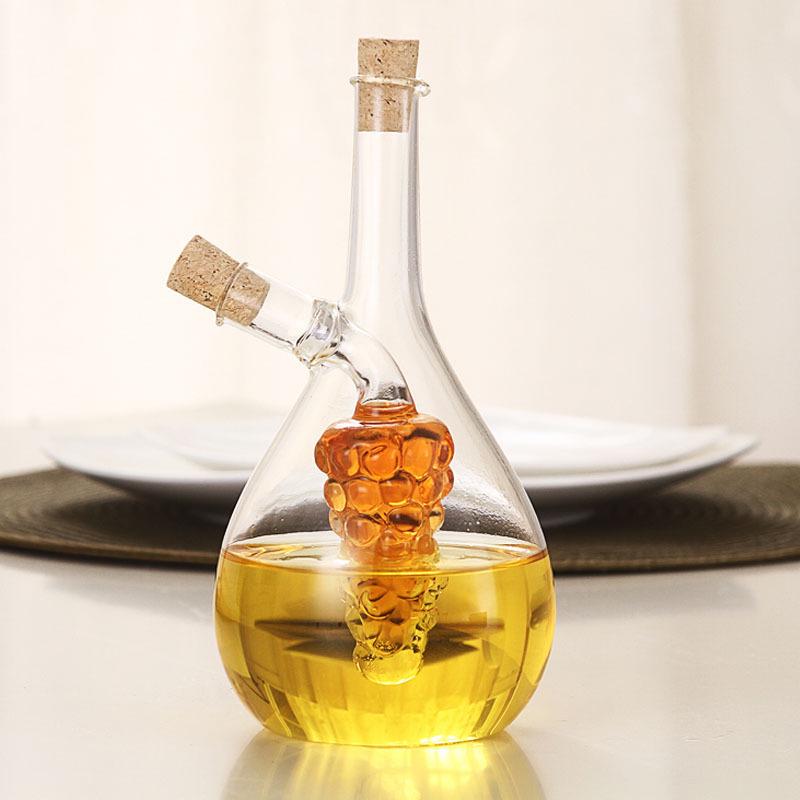 Sealed Irregular High Borosilicate Glass Oil and Vinegar Cruet Bottle