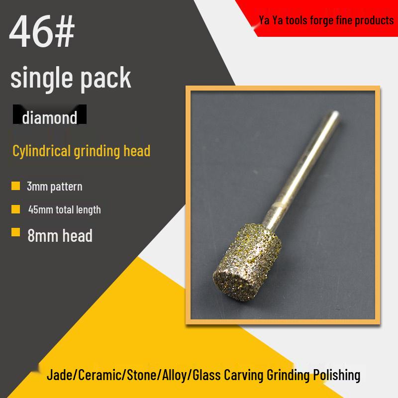 

Cylindrical Carbide Diamond Grinding Head for Coarse/Fine Stone & Jade Polishing
