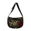 Niche Leopard Print Canvas Tote Bag Women's Bag Casual Large Capacity Fashion Handbag Korean Version Casual Shoulder Messenger Bag