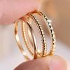 s/Set Smooth Metal Ring Sets For Women Vintage Fashion Gold Color Engagement Ring Wedding Jewelry Bridal Set Birthday Gifts