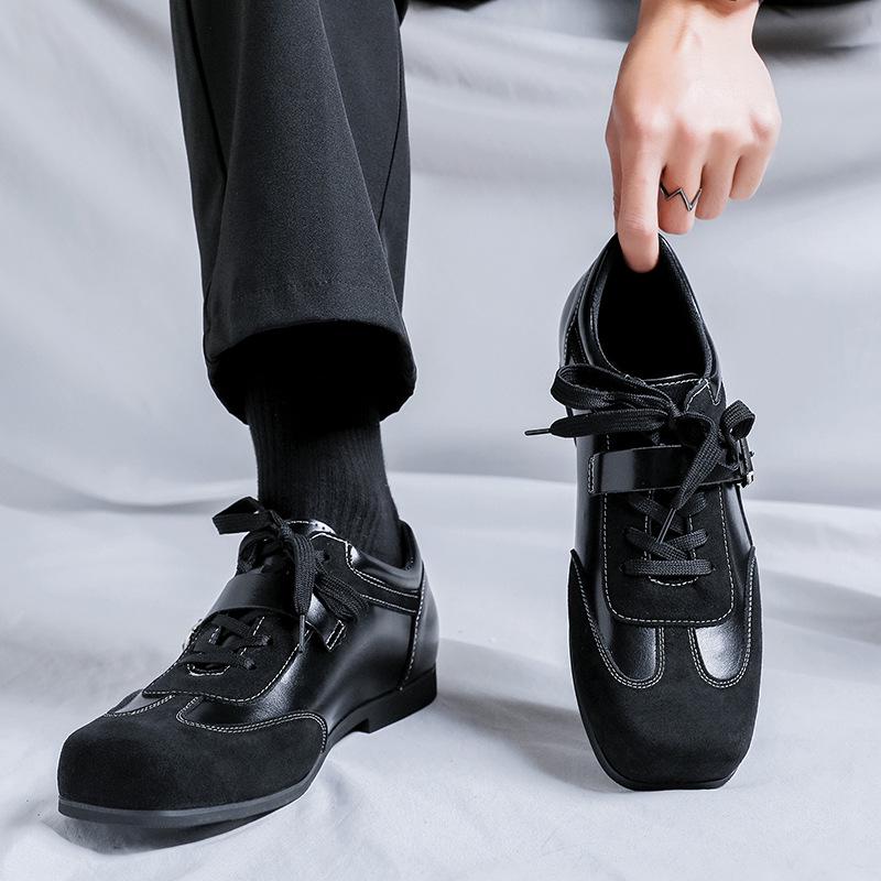 

Кожаные туфли с квадратным носком - Унисекс, повседневные балетки в британском стиле (14707-J) 39