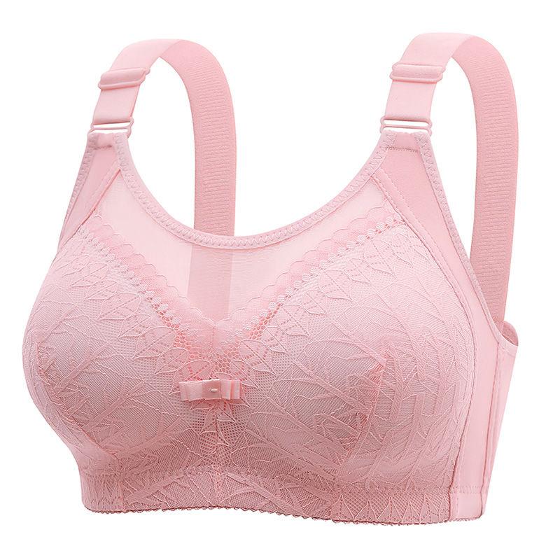 Large Size Thin Section of Anti-sagging Non-steel Ring Bra Lifting Breast Gathering Anti-glare Bra Back Underwear
