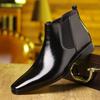 Men's Chelsea Boots Fashion Business Casual Dress Leather Platform Boots Luxury Wedding Shoes Botas