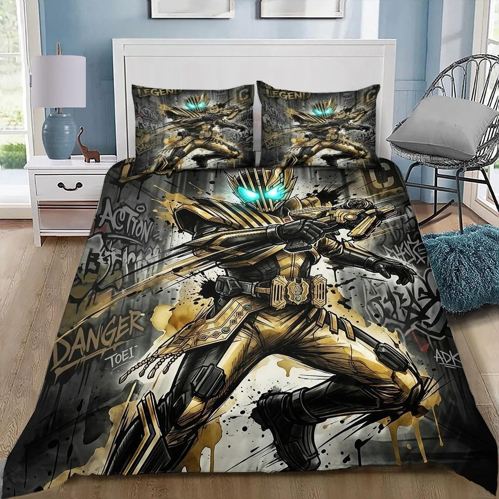 Kamen Rider Geats Set Biancheria da Letto Singolo Twin Full Queen King Size Set Letto Adulto Bambino Camera da Letto Copripiumino Set Lenzuolo 3D Anime Set Lenzuolo