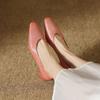 Fashion Genuine Leather Square Toe Shoes for Women High Heeled 2025 Spring Autumn Newest Pumps Wedding Party Shoes Woman Office Pumps