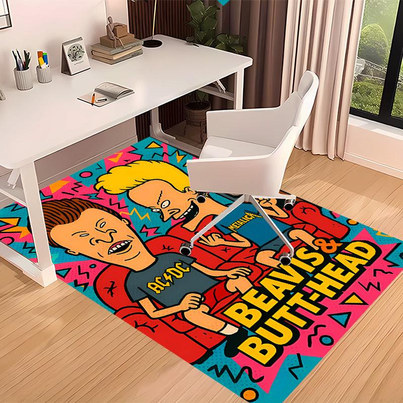 Funny B-Beavis and Butt-Head Printed Absorbent Washable Carpet, Non-Slip Bathroom Mats, Kitchen Rugs, Yoga Mat,Living Room Entrance, Camping Picnic Ru