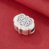 S999 Sterling Silver Double-Sided Copper Coin Beads Ruyi Cloud Pendant for DIY Handmade Bracelets