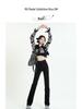 Elastic High-Waisted Black Straight-Leg Jeans for Women - Slimming Spring/Summer 2024 Collection