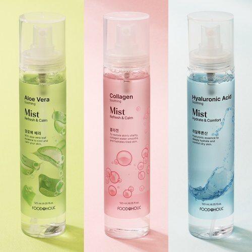 FoodaHolic (3 Units) FoodaHolic Soothing Mist 120ml (Choose 1 of 3) / Collagen, Aloe Vera, Hyaluronic Acid_631373