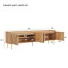Mobile TV, mobile basso con anta strutturata, mobile TV, maniglie dorate e piedini dorati, 170 L x 35 P x 47,5 A (centimetro)