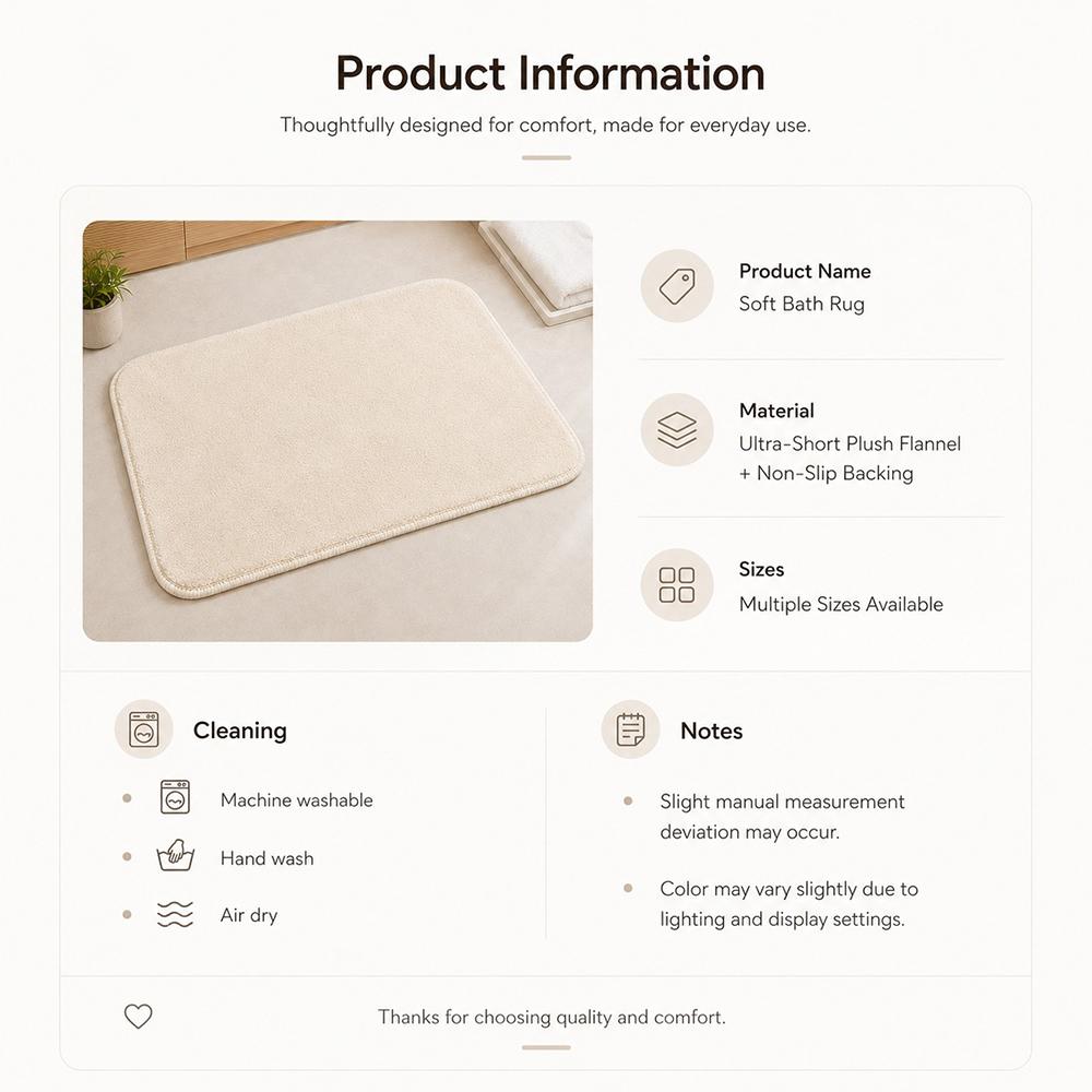Manga-Tamon-kun Ima DocchiS Floor Mat Soft Non-Slip Bath Mat, Bedside Carpet, Absorbent Doormat for Home