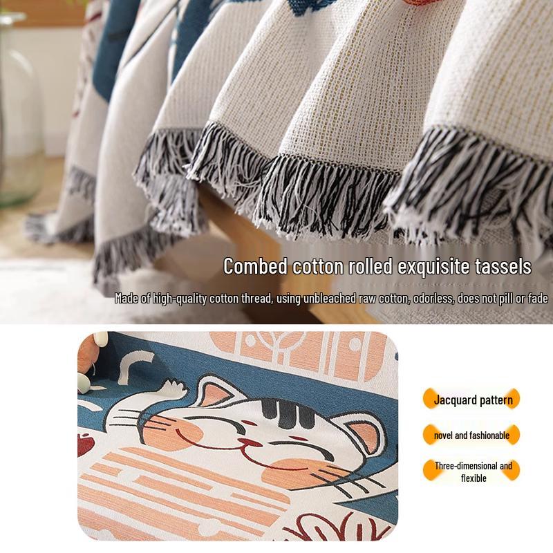 All-Season Universal Knitted Sofa Cover for Single or Three-Person Sofa