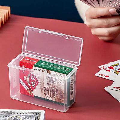 Neue Transparente Plastikboxen Spielkartenbehälter PP Aufbewahrungskoffer Verpackung Pokerspielkartenbox für Brettspiele