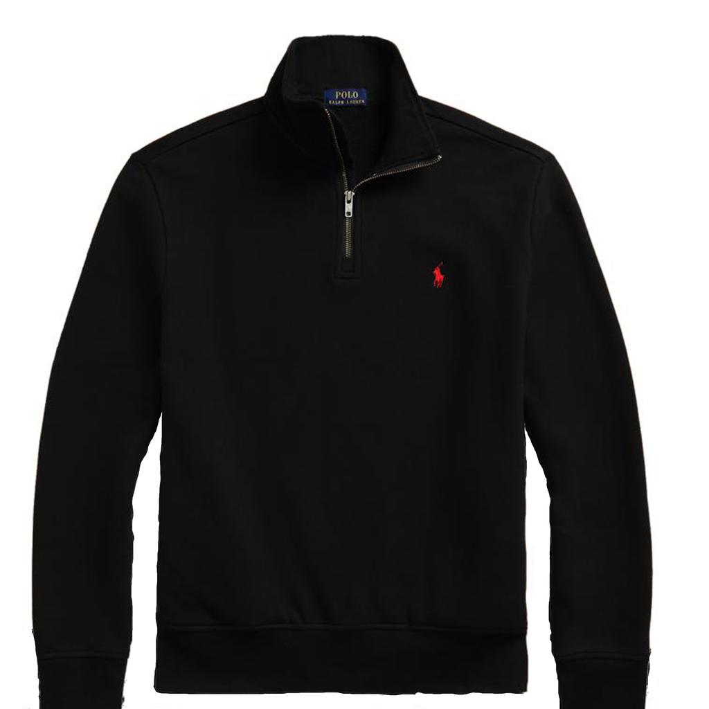 Polo Ralph Lauren Solid Color Long Sleeve Mock Neck Sweatshirt Men sweatshirt Black MNPOKNI16821701-001