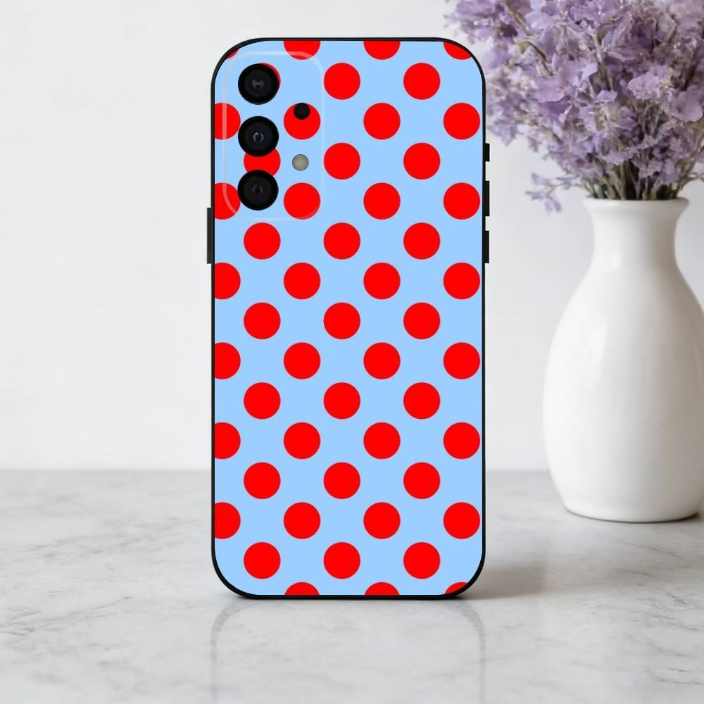 P-Polka D-Dot A-Art Phone Case For Samsung Galaxy A73,A72,A71,A70,A53,A52,A51,Soft Silicone Black Cover