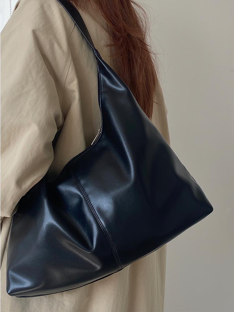 Soft Pu Leather Women's Shoulder Bags Solid Color Design Ladies Handbags Daily Commute Bag Female Tote Underarm Bag Large Purses