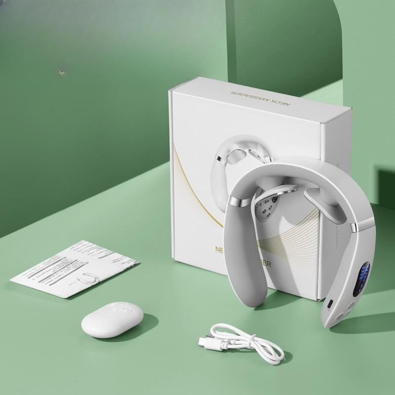 Cervical Massager Microcurrent Pulse Vibration Kneading Hot Compress Physiotherapy Intelligent Neck Massager