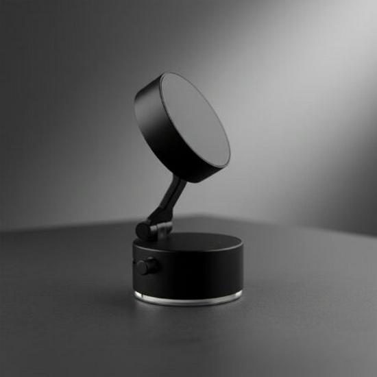 

Rotating Magnetic Phone Holder with Logo - Portable Vacuum Suction Desktop Stand (MSD009) 60x60x47mm чёрный