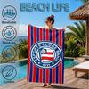 Football Club Emblem Beach Towel, Microfiber Beach Towel, Perfect For Pool, Beach, Travel, Home Decor Beach Party Fan Gifts
