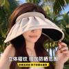Summer vinyl sunscreen shell hat women's big eaves empty top foldable sunscreen hat fashionable versatile headband sun hat
