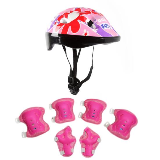 7PCS Breathable Protective Gear Set Kids Helmet Knee Wrist Elbow Pads for Skatboard