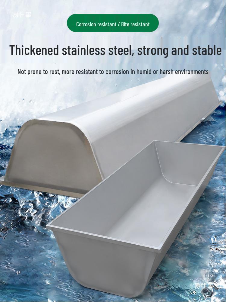 Stainless Steel Constant Temperature Feeding & Drinking Trough for Cattle, Sheep, and Pigs