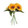 Artificial Flowers, Sunflowers, Silk Flowers, Bouquet of 5 Heads, 5 Pieces, Artificial Ornamental Plants, Bouquets, Flowers That Will Not Wither, No