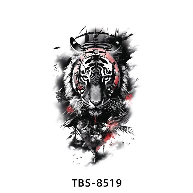 Realistiska Djurtotem Tatuering Klistermärken: Drake, Fenix, Tiger, Varg