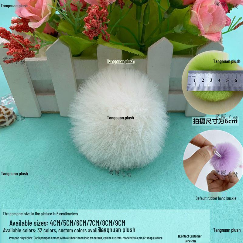 

Помпоны из искусственного кроличьего меха: 3см, 4см, 6см для модных аксессуаров и декора своими руками 4cm