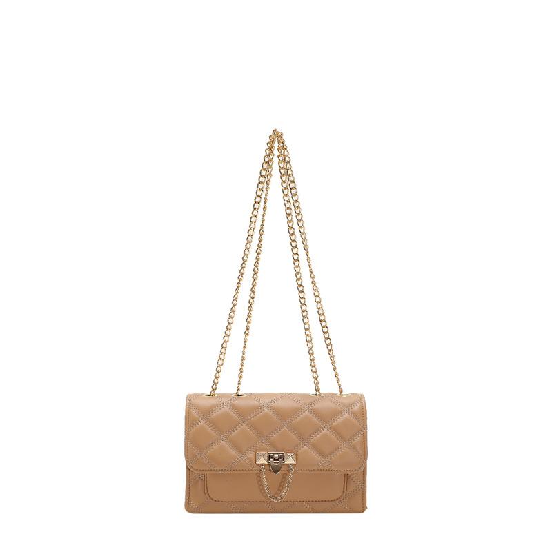 Temperament retro fashion shoulder bag women's 2025 new simple trend diamond chain crossbody small square bag