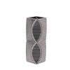 Silber Geometrische Keramikvase Gestreifte Treppe Blumenvase Florale Accessoires Blumentopf Heimdekorationszubehör Vasen