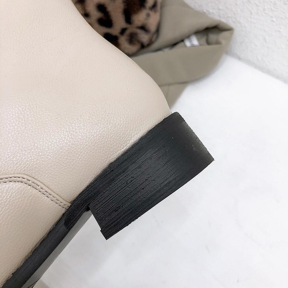 Women's Low-heeled Short Boots Autumn and Winter New Thick-heeled Large-size Comfortable Casual Short Boots