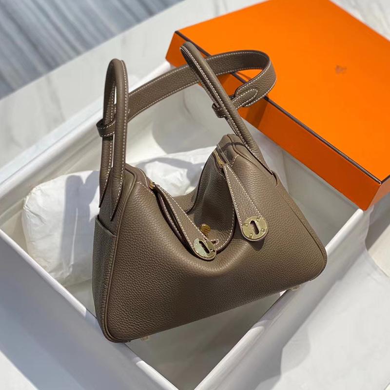 High-end Bag 26 Doctor Bag Head Layer Leather Single Shoulder Crossbody Pillow Bag Large Capacity