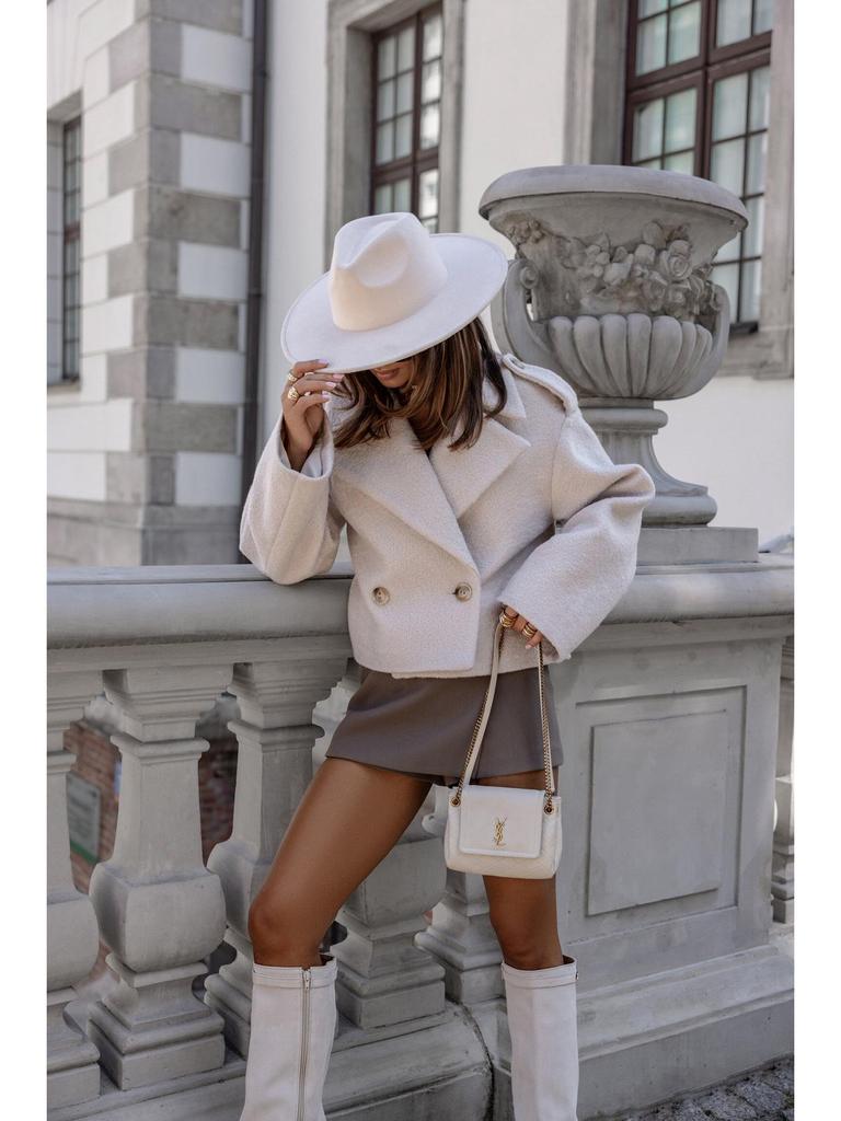 2024 Women's Winter Fashion British Suit Collar Wool Coat