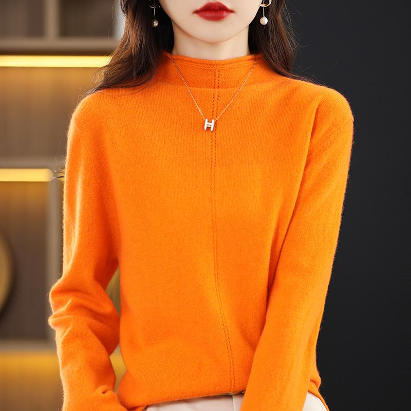 

100% шерсть женский свитер водолазка вязаный пуловер зимний теплый джемпер женский трикотажный топ длинный рукав XL