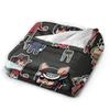 Dead by Daylight Charaktere Kuscheldecke Super Weich Kinder Flugzeug Reise Flanell für Sofa Sessel Mode Sofa Bettbezug
