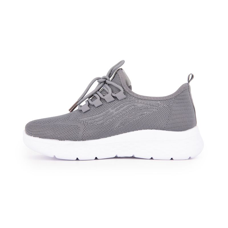 Lace-up Fabric Sneakers with Thick White Sole Women KELARA