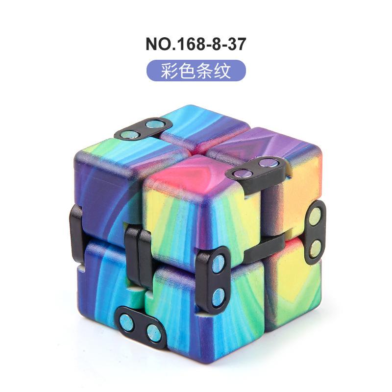 New Strange Decompression Toy Uv Print Camouflage Infinite Rubik'S Cube Halloween Folding Variety Flip Rubik'S Cube Fingertips Rubik'S Cube