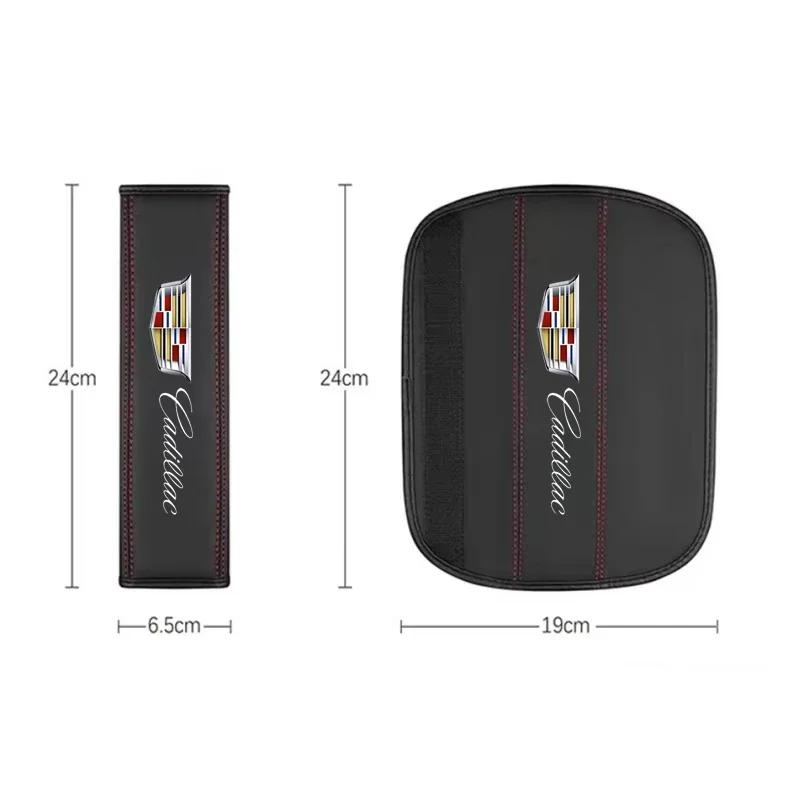 2PCS Printed Logo Car Safety Belt Pads Shoulder Cover for Cadillac Escalade CT5 CT6 XT5 CTS XTS ATS SRX STS DTS SLS Deville BLS